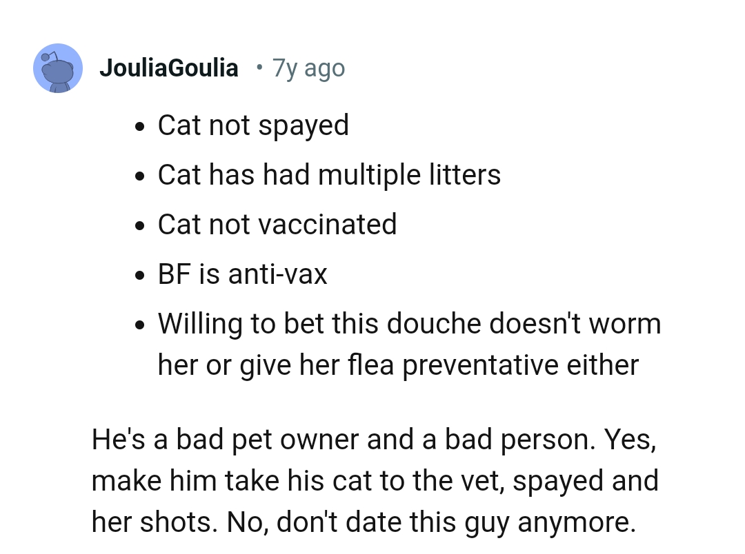 He's a bad person and a bad pet owner