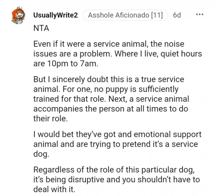 They Have an Emotional Support Animal