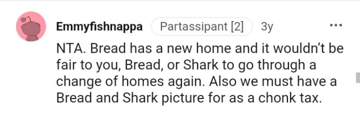 Bread has a new home now