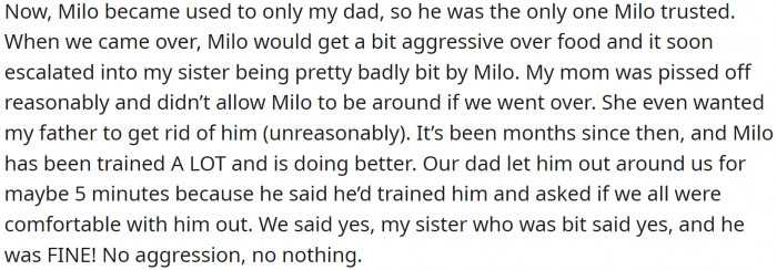 Unfortunately, Milo became accustomed to only their dad, so he was the only one Milo trusted.