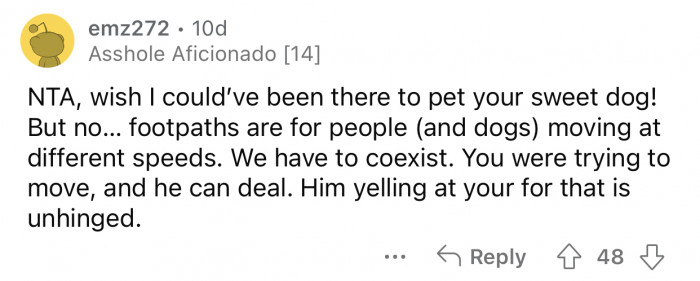 The man's behavior was inappropriate; we have to coexist.