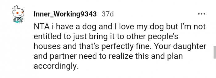 Your daughter and partner need to realize this