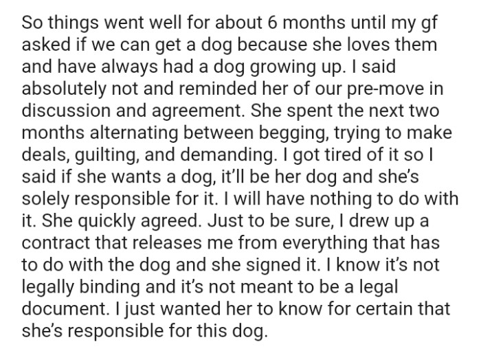 She spent the next two months alternating between begging, trying to make deals, guilting, and demanding