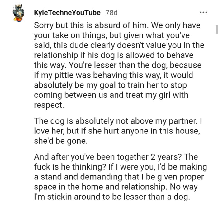 This Is Very Absurd of the OP's Boyfriend