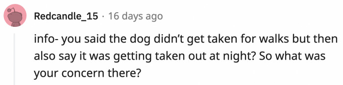 OP should have listened when she was told by the neighbor that it was none of her business