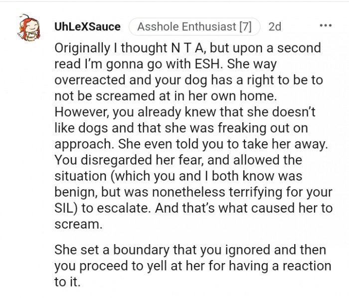 20. She set a boundary that you ignored