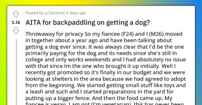 Vegetarian Man Backs Out On Getting A Dog Because His Fiancée Wants To Feed It Vegan Diet