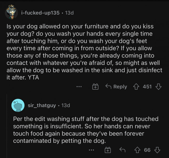 You can't be okay with all these things but be disgusted by something similar.