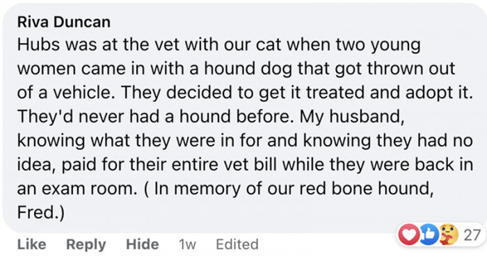 9. A heartwarming gesture