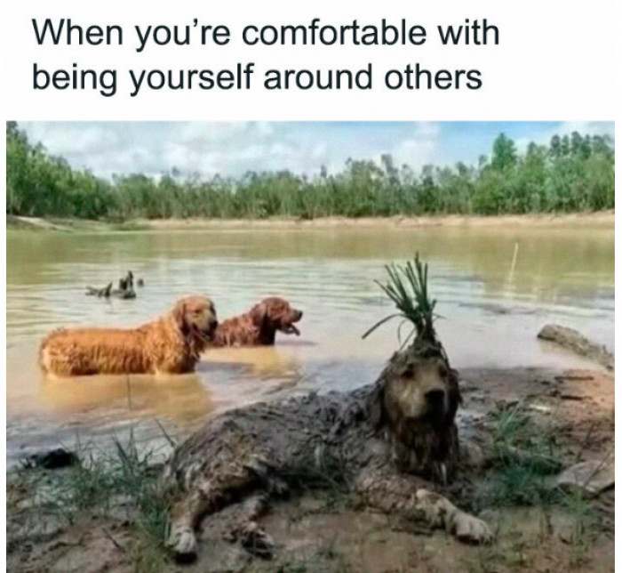 32. "I'm drenched in mud, but I don't care."