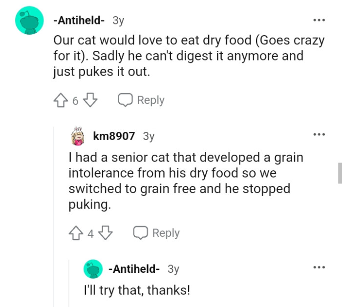 This Redditor's cat can't digest dry food anymore