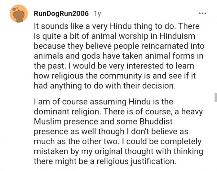 This Redditor is interested in learning how religious the community is