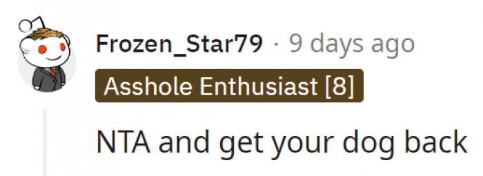 6. That dog is OP's dog and no one else's