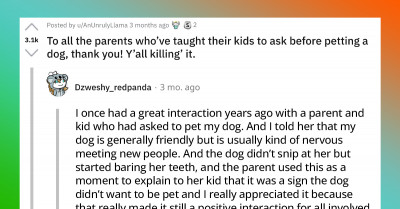 Reddit Discussion Starts After Dog Parent Thanked Parents Who Teach Their Kids To Ask Permission Before Petting Any Dog