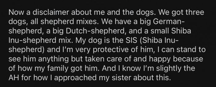 OP cannot stand to see her Shiba Inu-Shepherd being neglected.