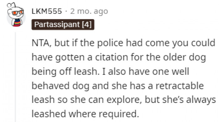 A retractable leash is a great solution.
