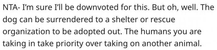 6. Humans are a priority in this case.