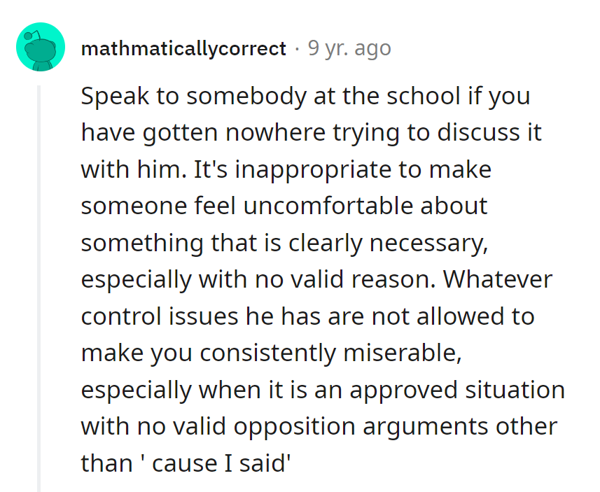 Time to school him: If he won't listen, let the school do the talking. Nobody should lose sleep over control freaks and canines.