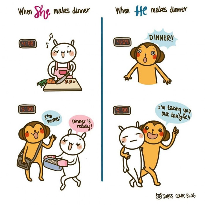 That's why there's always one in the relationship who rules the kitchen