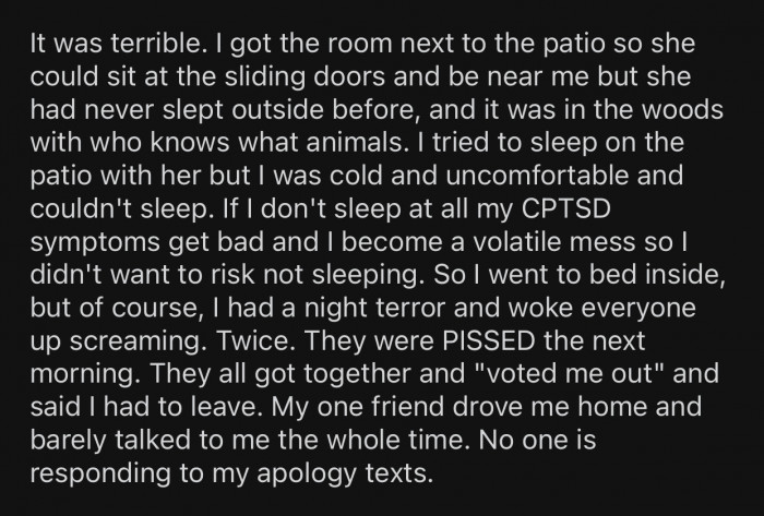 As expected, what OP knew was going to happen ended up occurring.