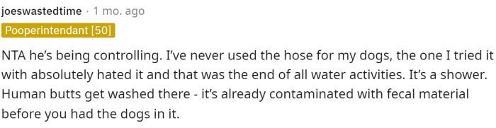 If we shower in a shower or in a bathtub, then we should do the same for our dogs, especially in winter.