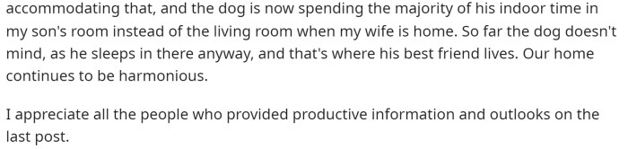 It appears that things have improved, and they are all in a pretty good place as of now.