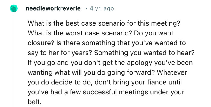 “If you go and you don't get the apology you've been wanting what will you do going forward? “