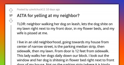 Man Yells At Neighbor Who Let Her Dog Poop In His Flower Bed, Leaving Wife Fuming With Rage