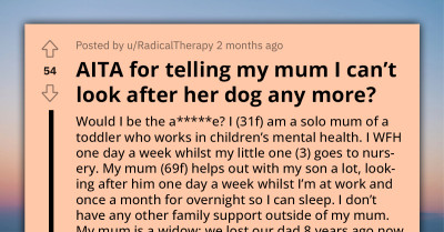 Woman Wants To Let Her Mom Know She Can't Look After Her Untrained Dog Anymore, Seeks A Second Opinion
