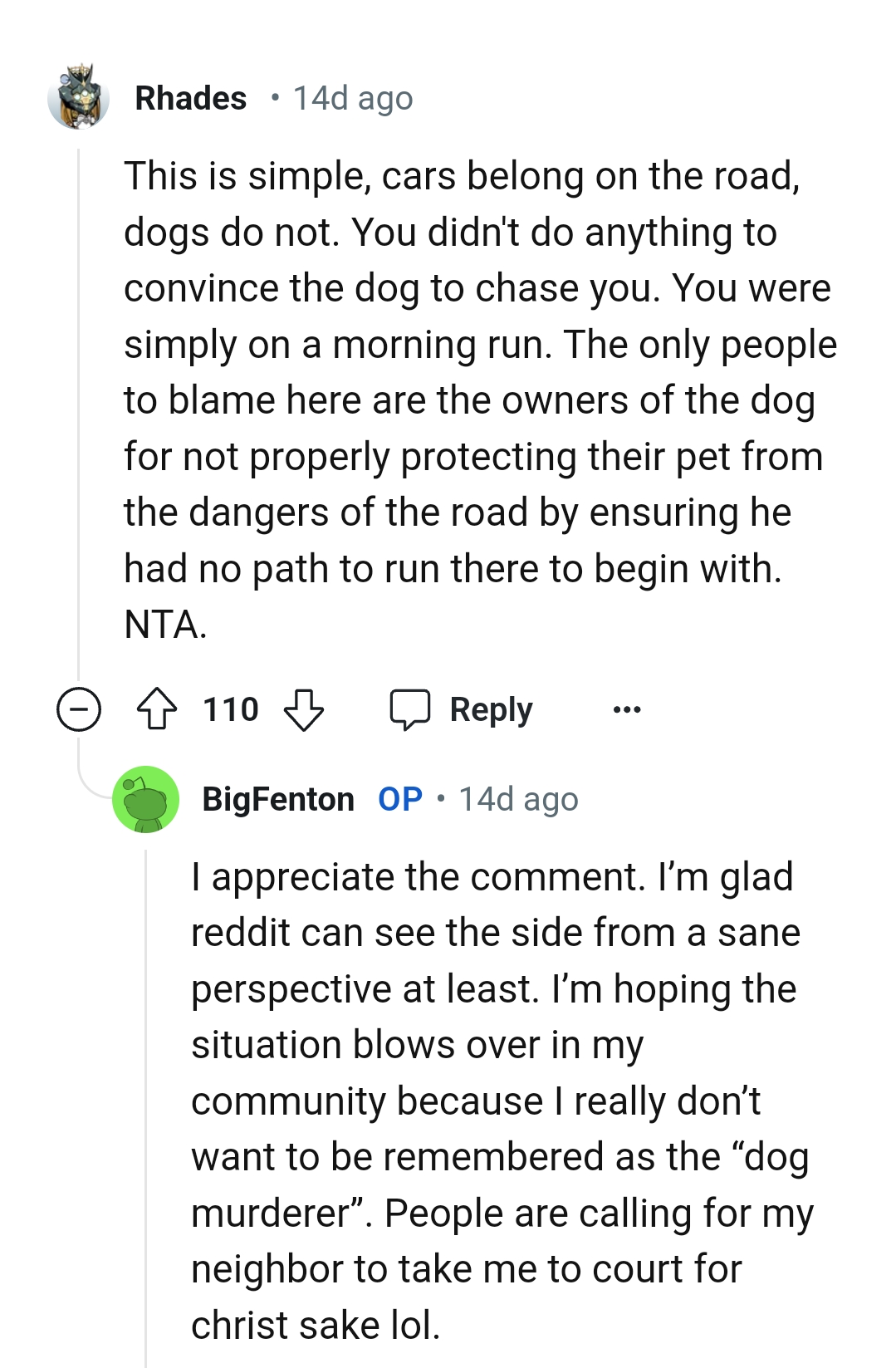 The owners of the dog are to blame