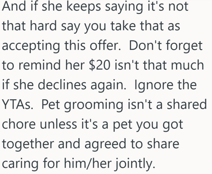 If the task is truly simple, the clippers are always available for anyone willing to try.