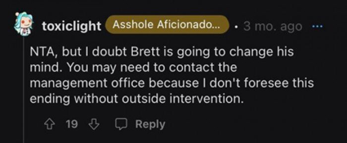 Brett, oh, Brett… good luck to however this situation is going to end.