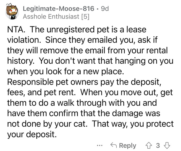 “Since they emailed you, ask if they will remove the email from your rental history.”