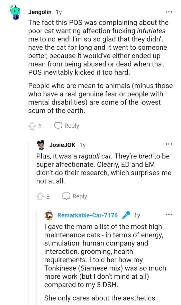 The poor cat only wanted affection.