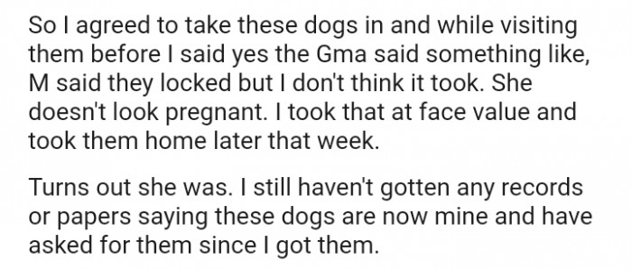 I still haven't received any papers or records