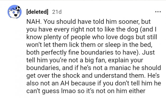 15. If you don't tell him, he can't guess the problem