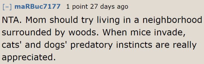 A cat's predatory instinct has benefits too.