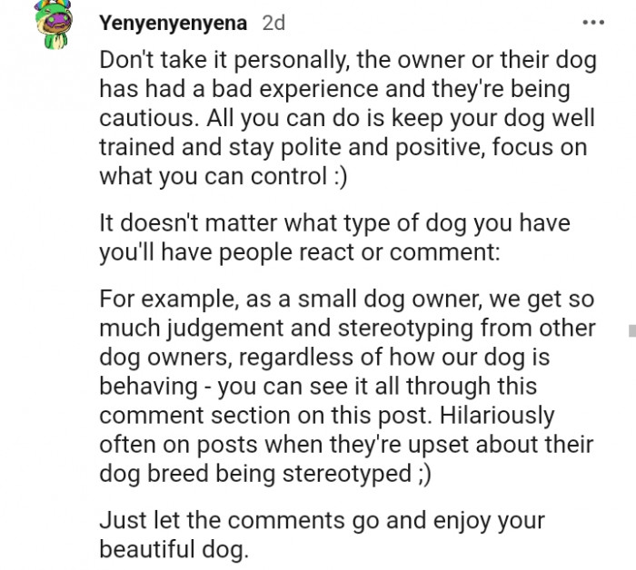 19. Let the comments go and enjoy your dog