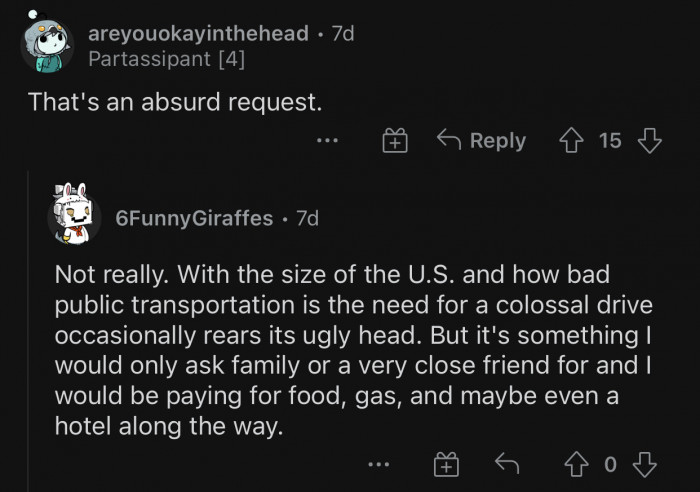 That's quite a big favor.