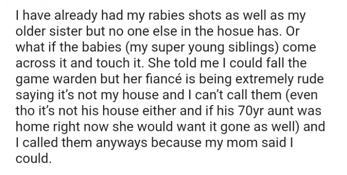 Her fiancé is being extremely rude, saying it’s not my house and I can’t call them