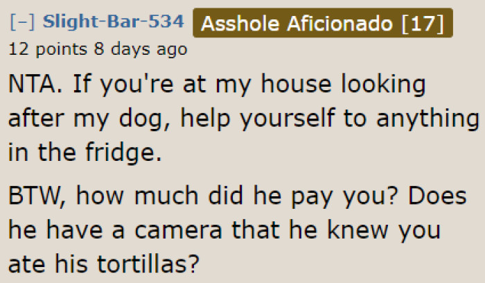 Other Dog Owners Would Allow Pet Sitters to Get Whatever's in Their Food Stash.