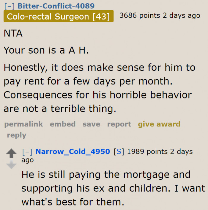 You can clearly see how much the mom loves her son despite him being quick-tempered.