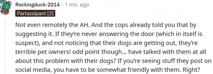 These neighbors won't even answer the door