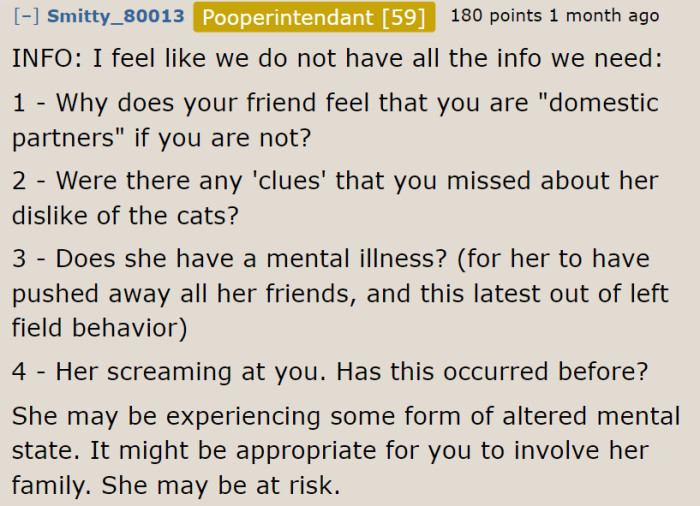 Then someone asked for more information, to which OP replied, providing us with more insight into the roommate and their friendship.