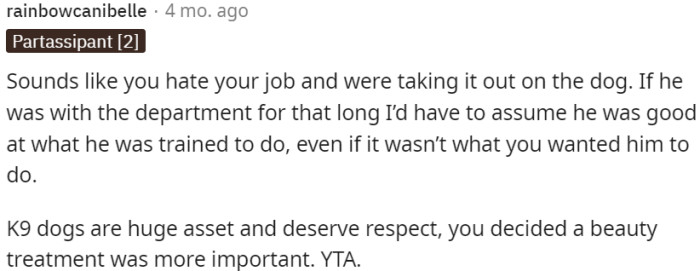 Sounds like OP hates her job