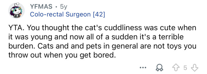 Pets are not disposable.