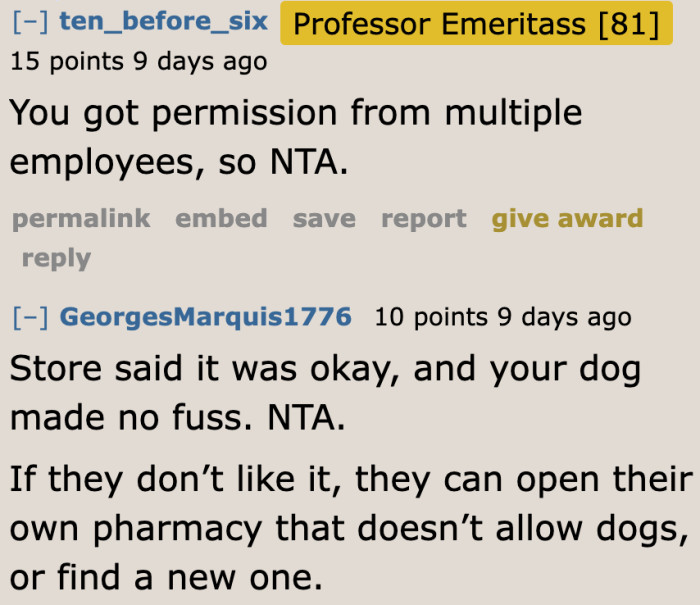 It shouldn't be an issue since the store staff allowed it.