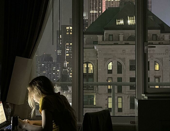 8. ITAP Of My Girlfriend Doing Homework In NYC