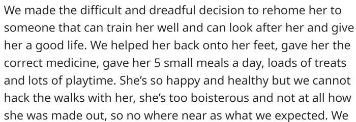 The OP feels incredibly guilty about it.