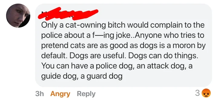 The commenter revealed something about themself when they said, 